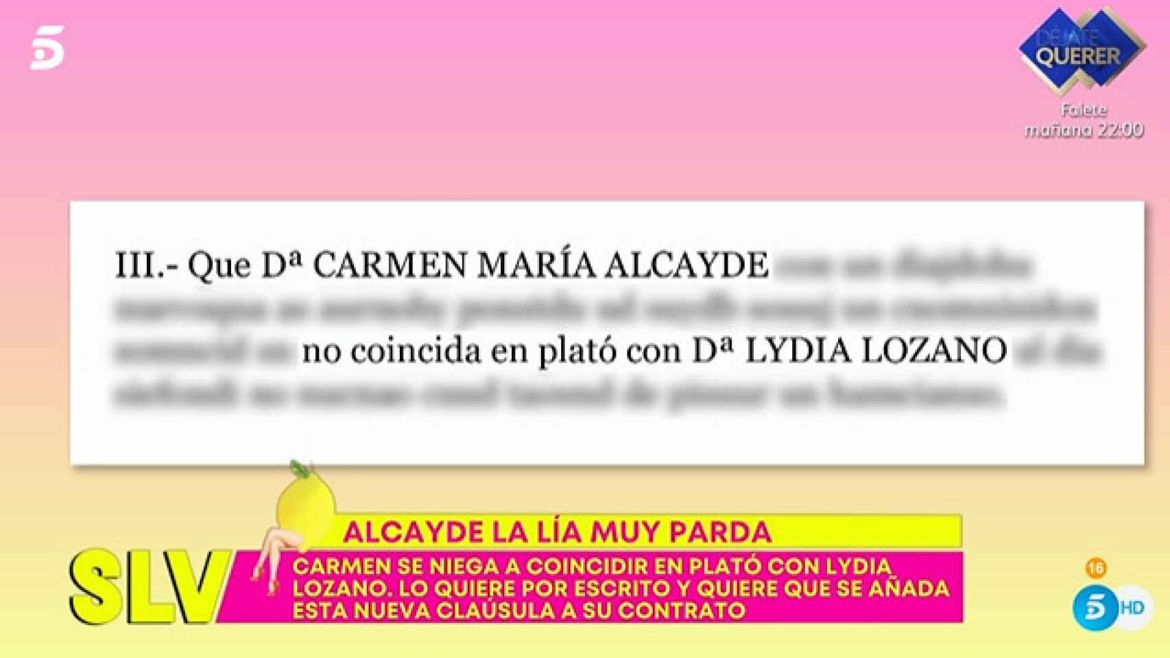 La cláusula de Carmen Alcayde.