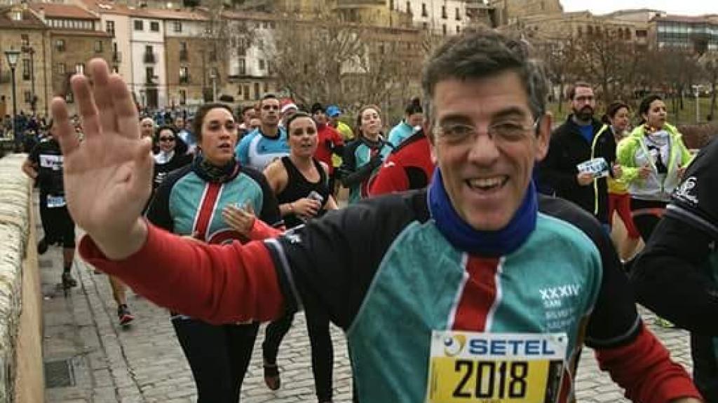 Jero Hernández, participando en una carrera.