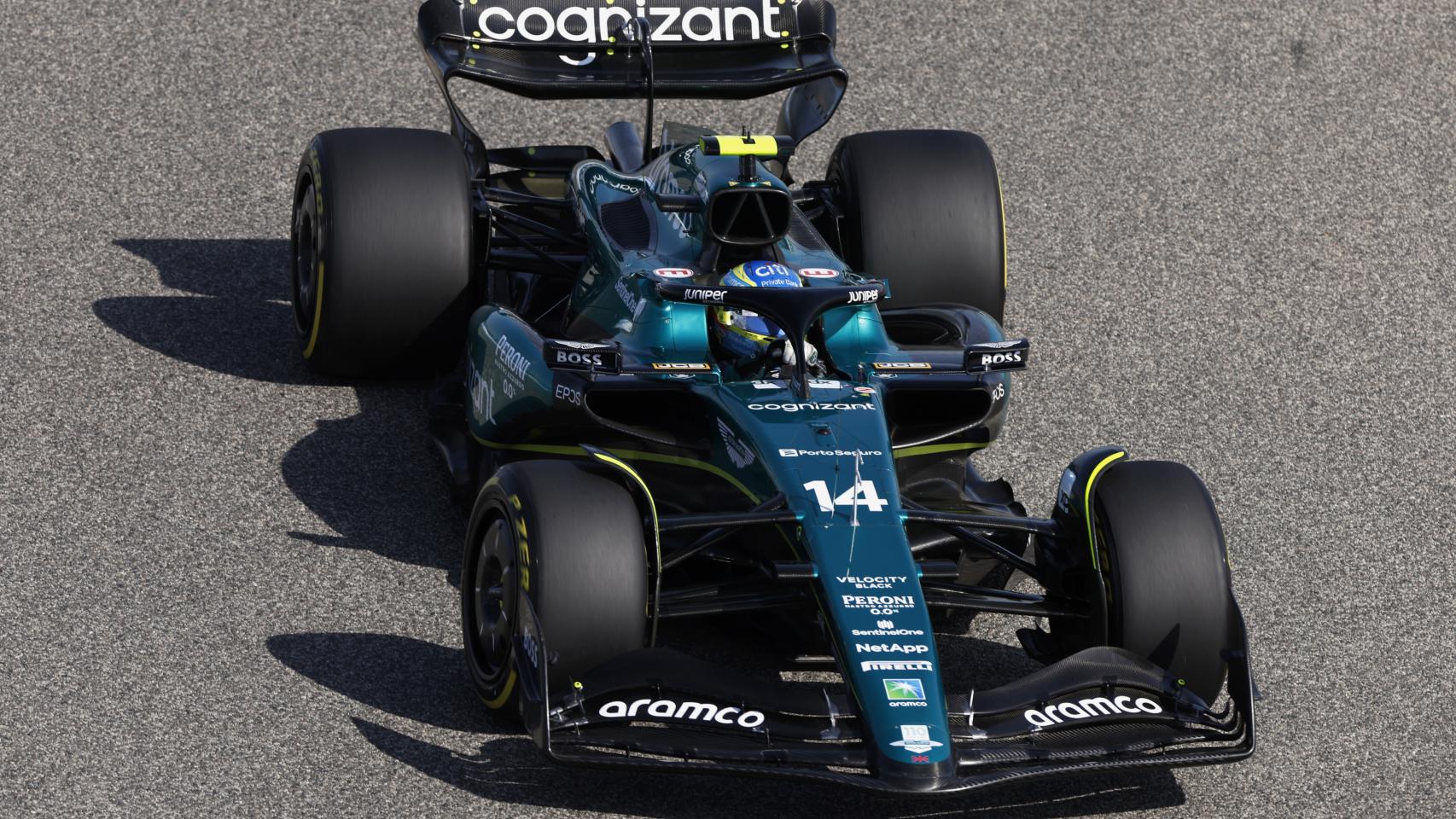 Fernando Alonso en los entrenamientos libres del Gran Premio de Bahréin