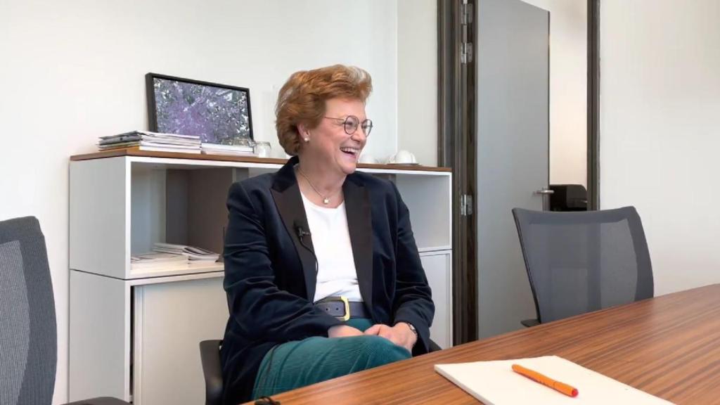 La presidente del Comité de Control Presupuestario de la Eurocámara, Monika Hohlmeier, al acabar la entrevista.