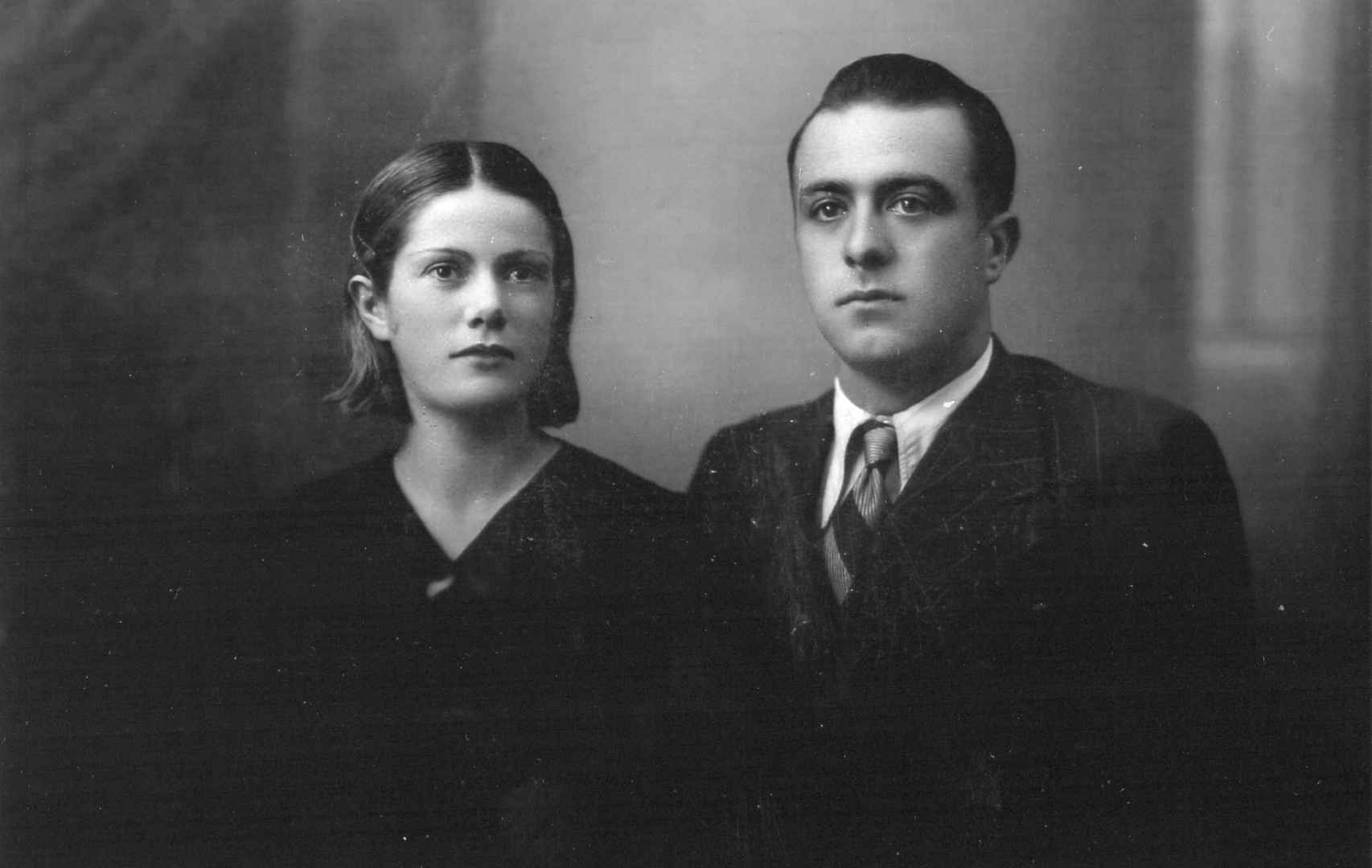 Matilde Cimiano Molina y Manuel Pérez Solana en 1936, año en el que contrajeron matrimonio. Cortesía de Mónica Pérez.