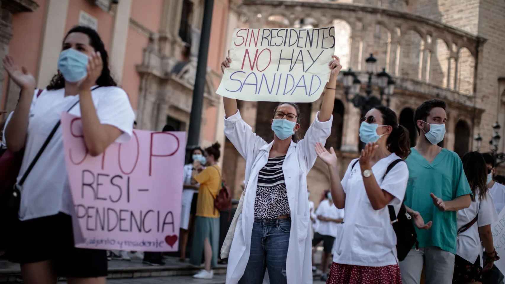 Protesta de los médicos en Valencia, en imagen de archivo.