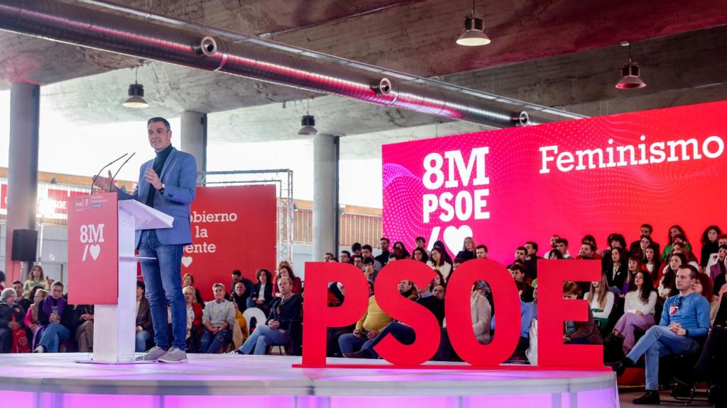 El presidente del Gobierno, Pedro Sánchez, este sábado en un acto en Madrid.