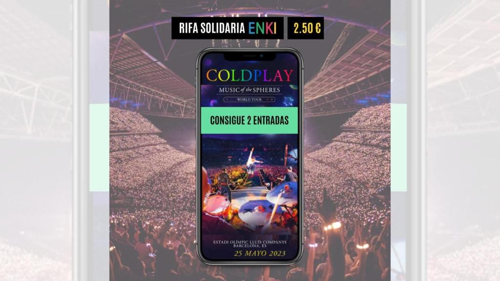 La coruñesa ENKI lanza una rifa solidaria y sortea entradas para el concierto de Coldplay en Barcelona