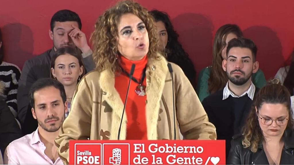 María Jesús Montero, ministra de Hacienda, en un acto de Osuna (Sevilla).