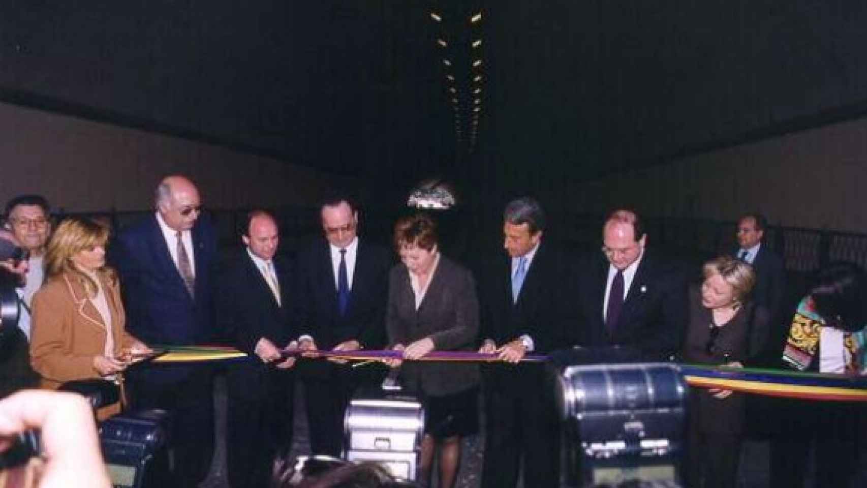 La inauguración del túnel en marzo de 1999.