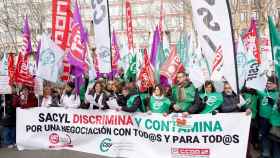 Imagen de una manifestación por la sanidad pública el pasado 2 de marzo en Valladolid.