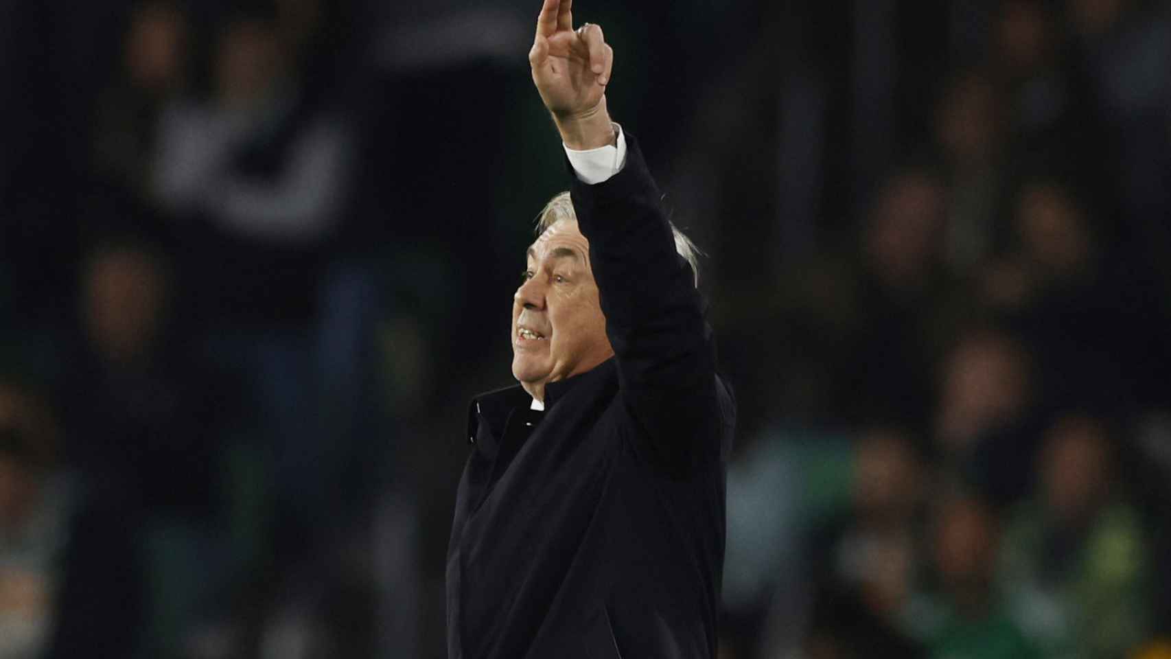 Carlo Ancelotti, en el Benito Villamarín