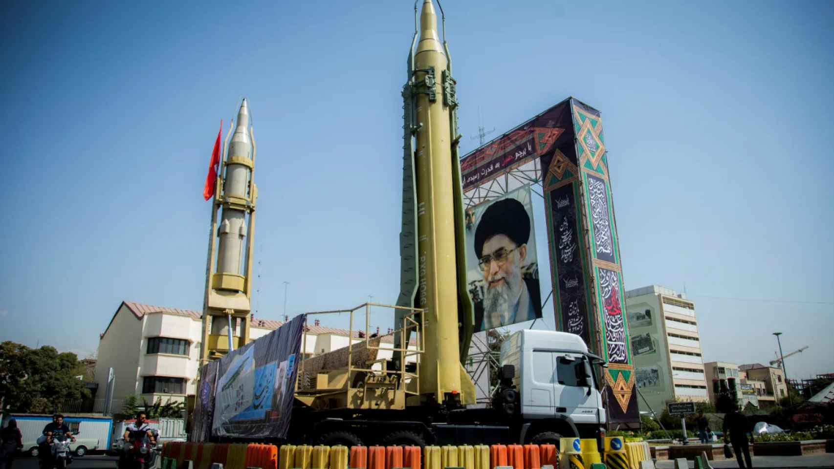 Imagen del ayatolá Jomeini en Teherán, en 2017.