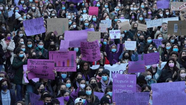 Manifestación por el 8M de 2022 en Santiago de Compostela.