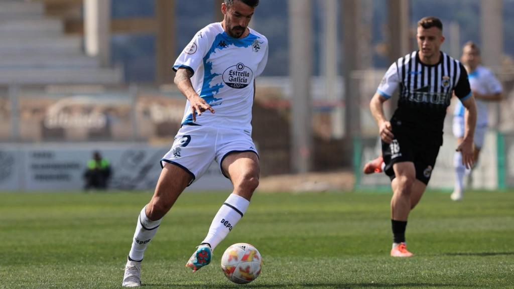 Quiles disfrutó de la mejor ocasión del Deportivo en el partido ante el Linense