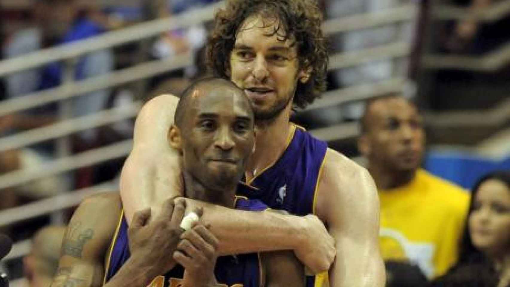 Pau Gasol y Kobe Bryant, en Los Angeles Lakers