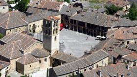 Imagen desde el aire de Pedraza (Segovia)