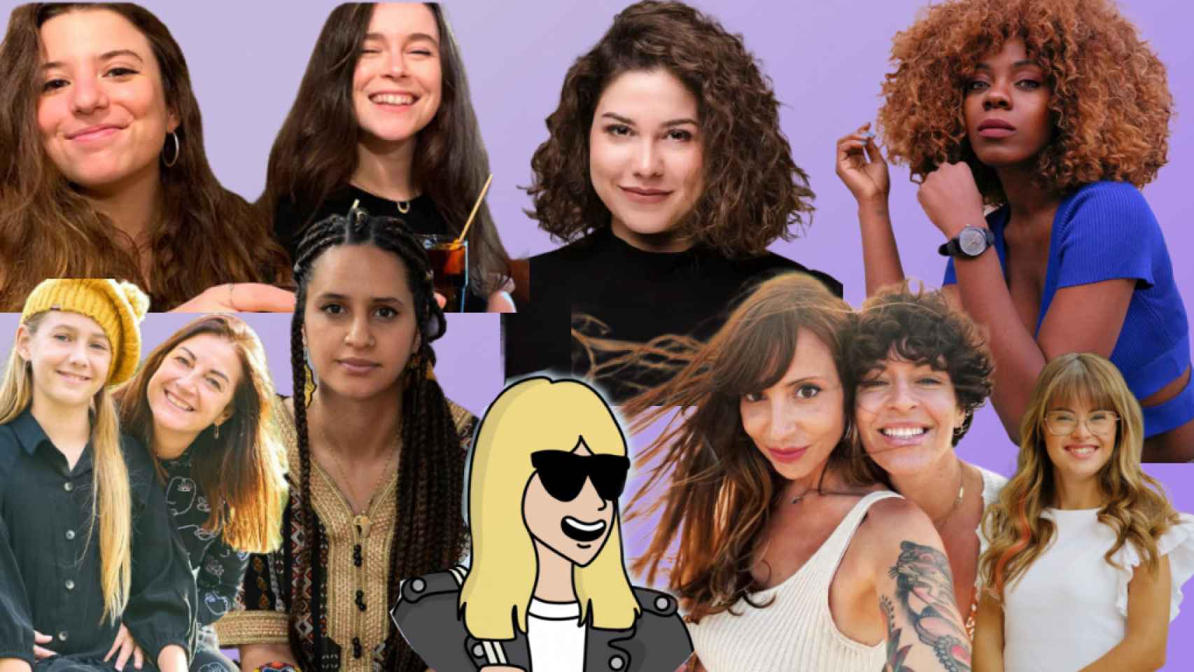 Collage con las mujeres detrás de las 8 cuentas que cambian el mundo a través de las redes.
