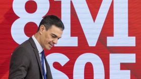 El líder del PSOE, Pedro Sánchez, este lunes en la reunión de la Ejecutiva del partido, en Madrid.