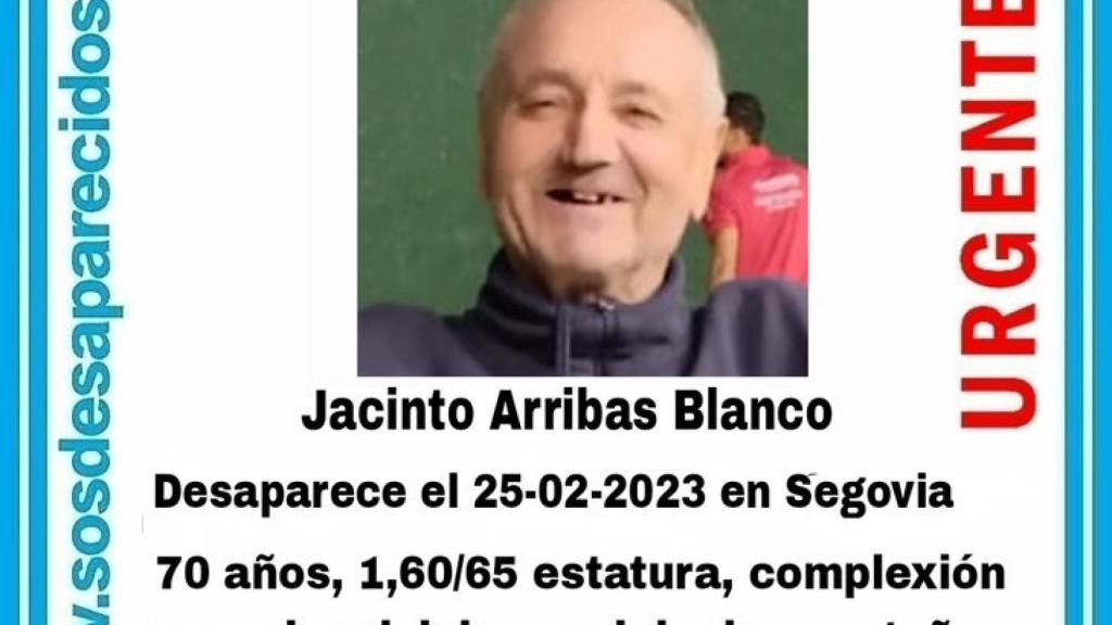 Jacinto Arribas Blanco, el hombre desaparecido en Segovia