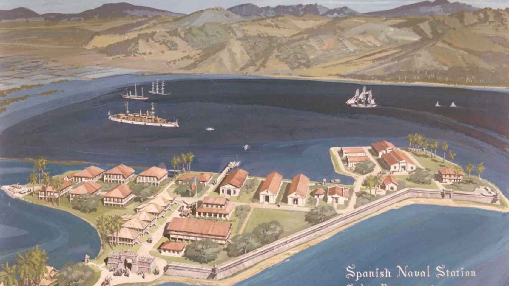Base Naval de Subic durante la ocupación española.