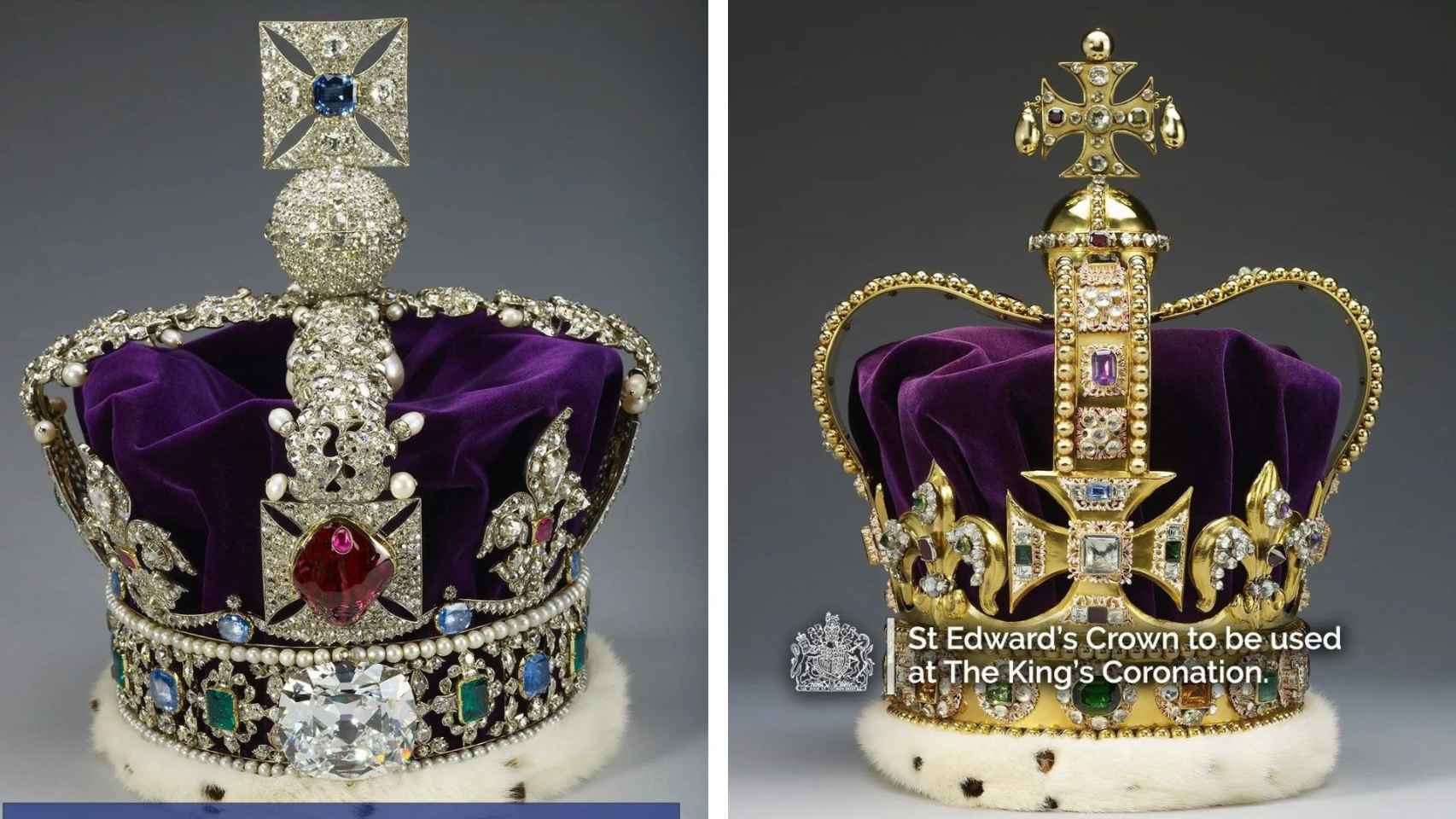 La Corona de Eduardo y la Corona Imperial.