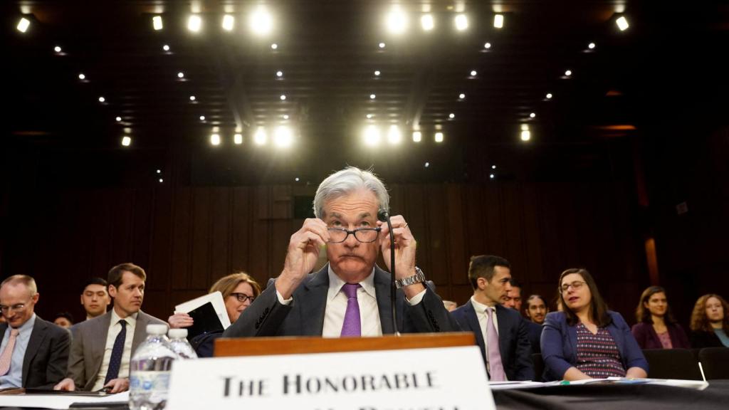 El presidente de la Fed, Jerome Powell, durante su comparecencia ante el Comité Bancario del Senado de Estados Unidos.