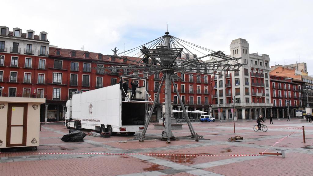 El tiovivo de la Plaza Mayor de Valladolid.