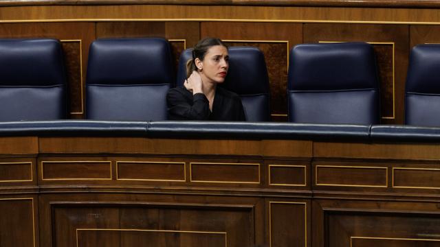 La ministra de Igualdad, Irene Montero, este martes en el pleno del Congreso de los Diputados.