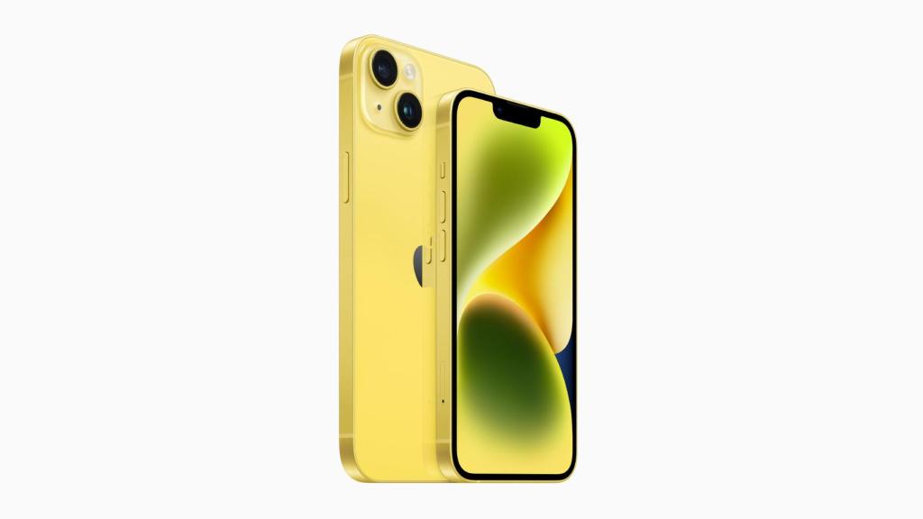 iPhone 14 en color amarillo.