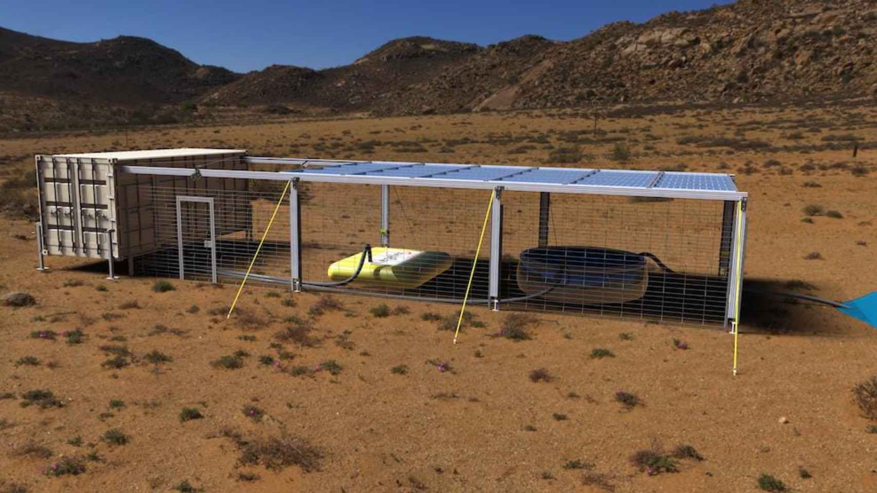 El refugio solar como una planta de tratamiento de agua autónoma.