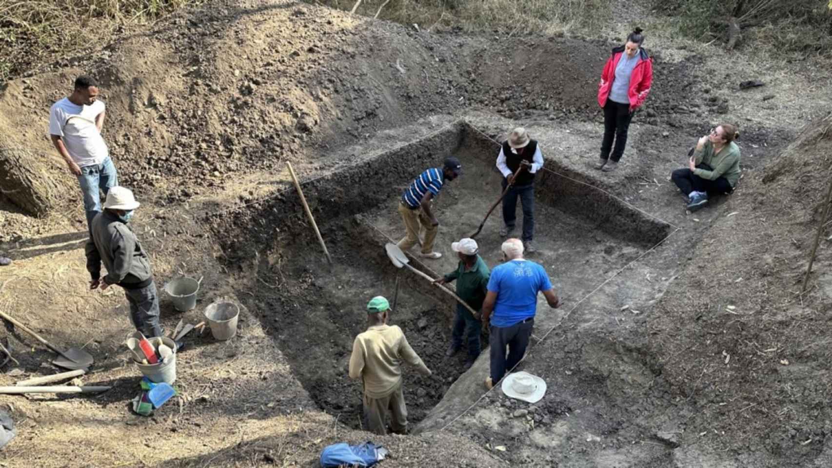 Trabajos de campo en Melka Kunture en 2023.