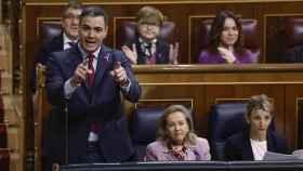 Pedro Sánchez, presidente del Gobierno, este miércoles en el Congreso.