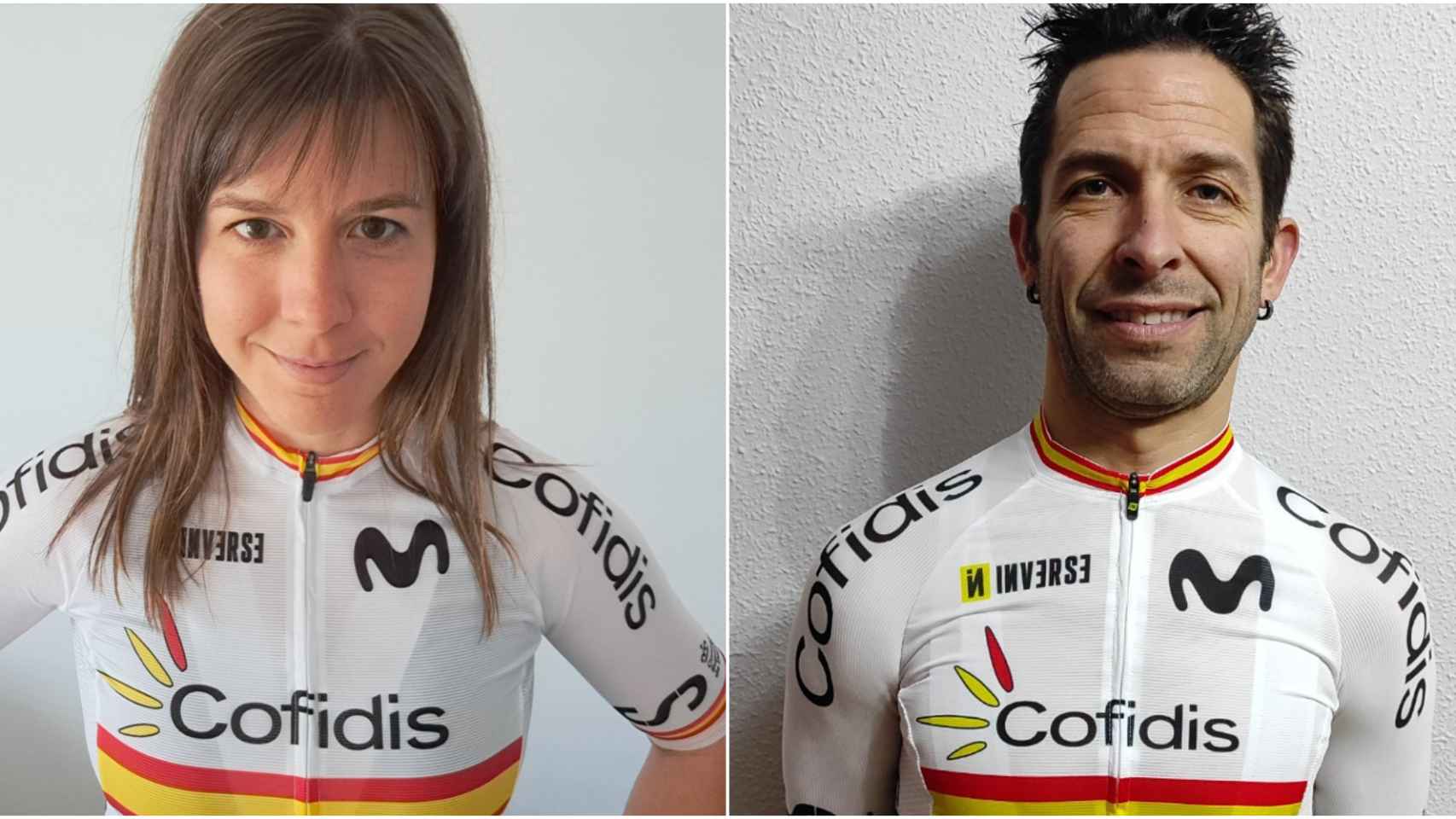 Ana Dillana y Miguel Ángel Andrés, ciclistas del Movistar eTeam y de la selección española