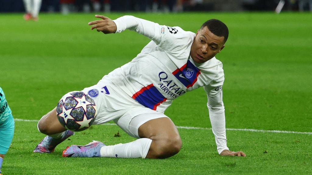 Kylian Mbappé, durante el Bayern Múnich - PSG de la Champions League 2022/2023