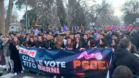Tensión en la manifestación del 8M en Madrid.