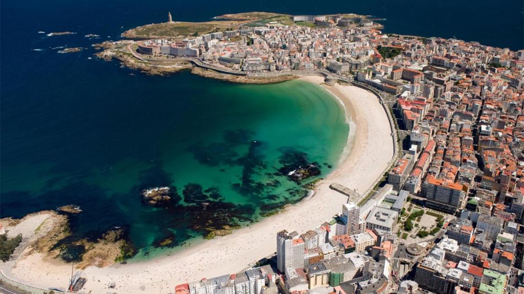 Imagen aérea de la ciudad de A Coruña