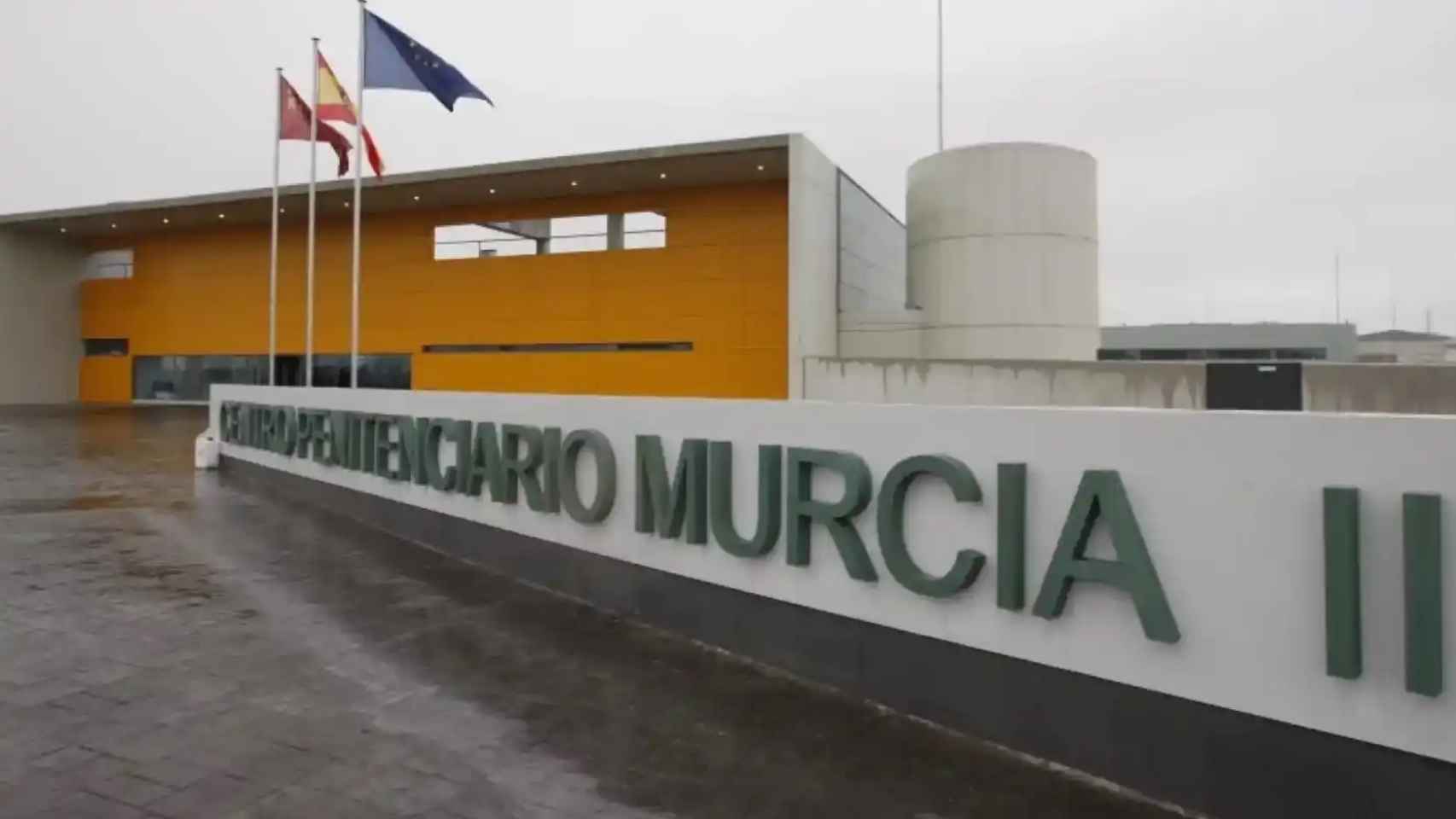Entrada al Centro Penitenciario Murcia II, en el municipio de Campos del Río, donde se ha producido la agresión a dos funcionarias.
