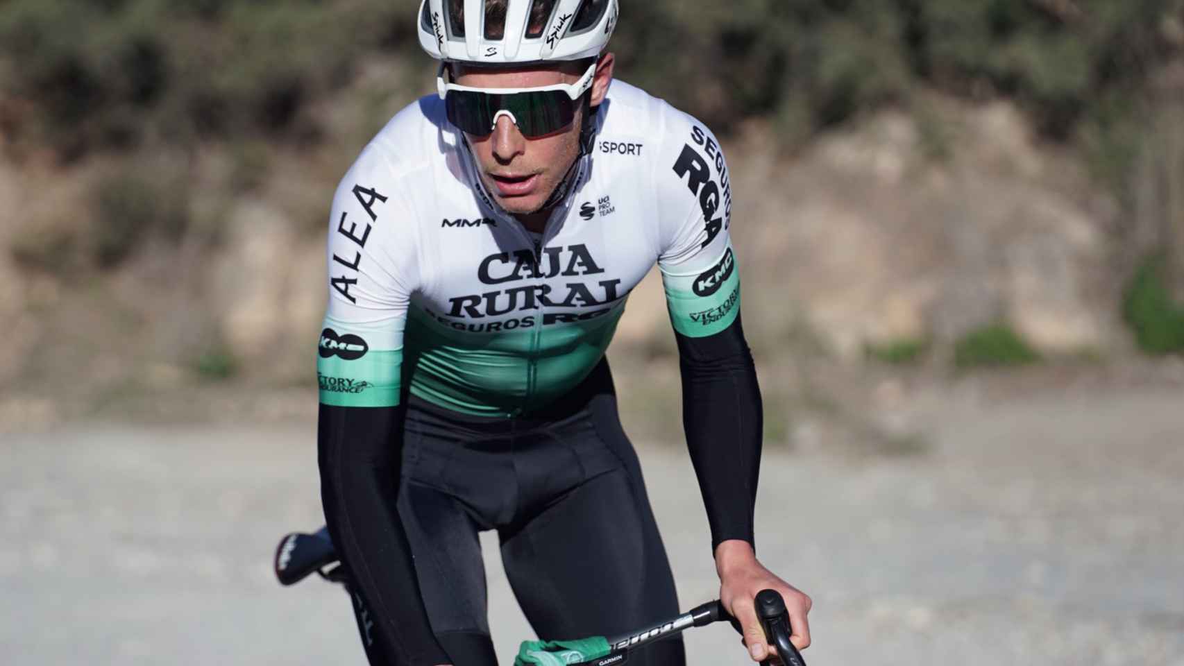 Sergio Martín, ciclista del Caja Rural - Seguros RGA, durante un entrenamiento