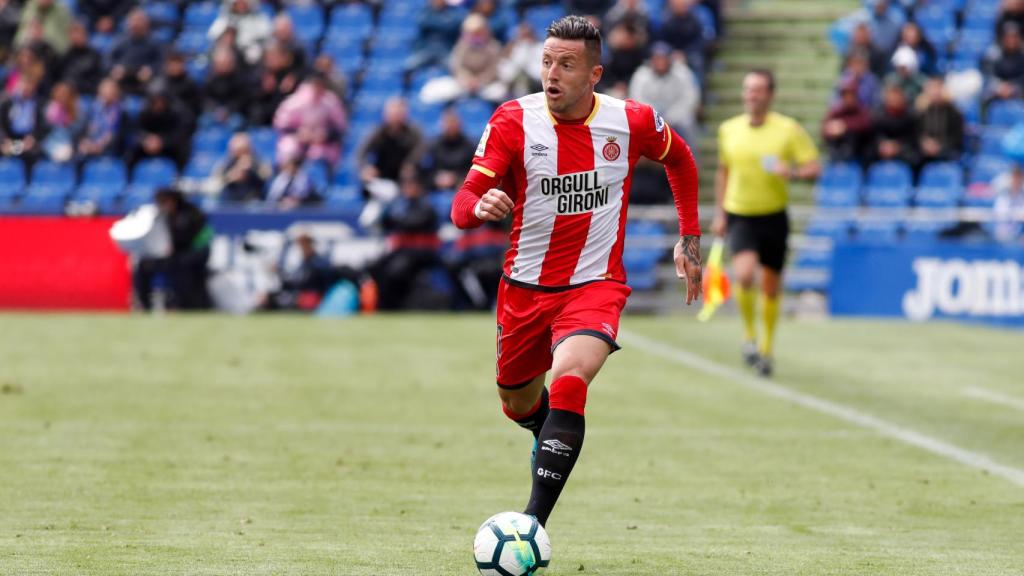 Aday Benítez durante un partido con el Girona