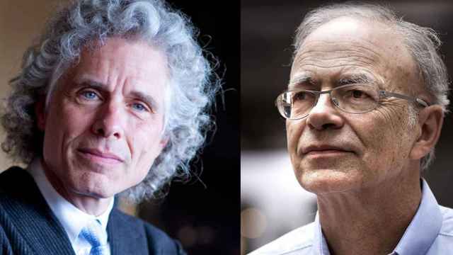 El psicólogo Steven Pinker y el filósofo Peter Singer.