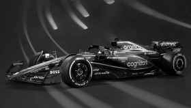 El Aston Martin de F1 que pilota Fernando Alonso.