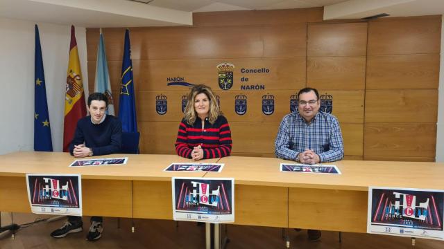 Marián Ferreiro y Jesús Marcos, junto al edil José Oreona, presentaron el evento