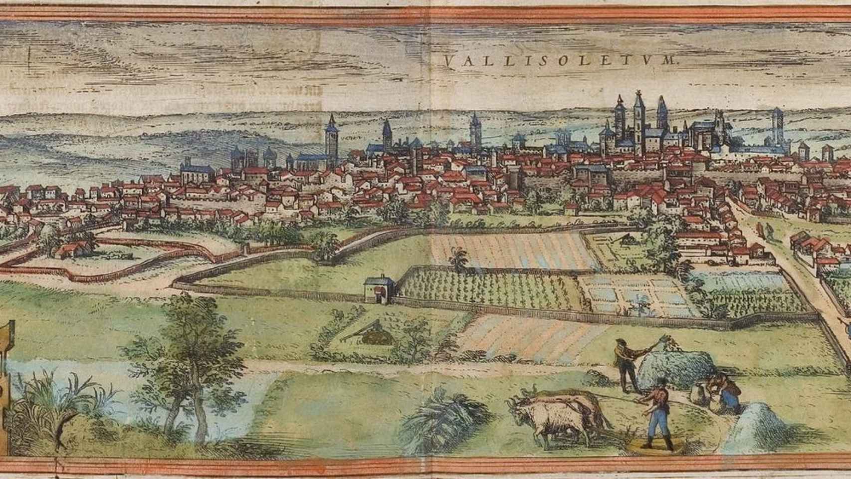 Vista de Valladolid a finales del siglo XVI.