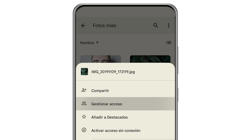 Gestionar acceso en Google Drive