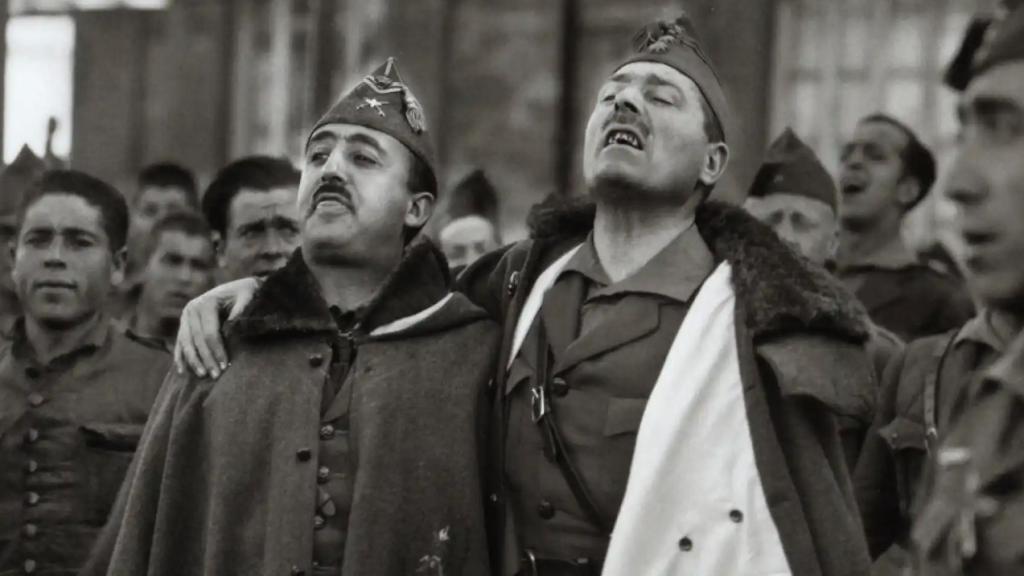 Francisco Franco (i) junto al fundador de la Legión, José Millán-Astray (d)