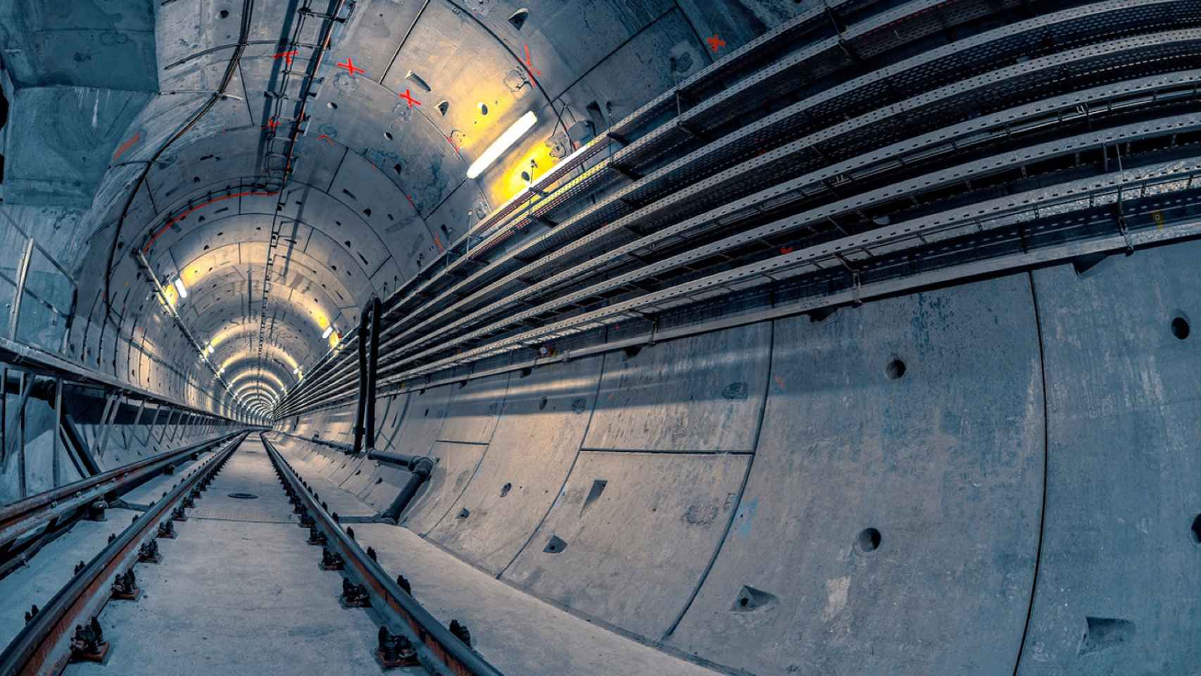Sistema de geotermia en un túnel de Metro.