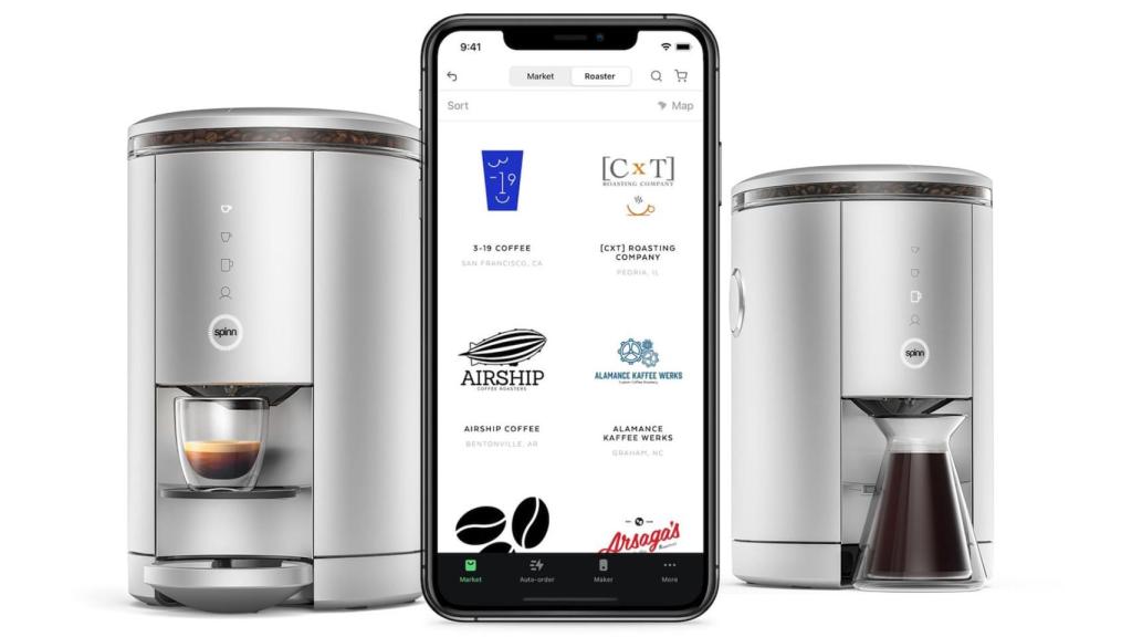 Las cafeteras Spinn y su app para móvil