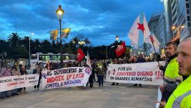 Manifestación de la CIG en el Obelisco (A Coruña)