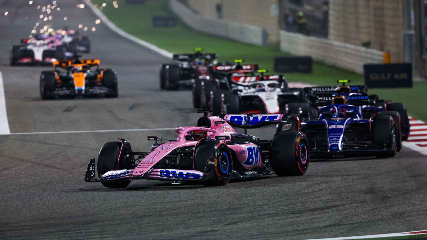 Esteban Ocon durante el Gran Premio de Bahréin