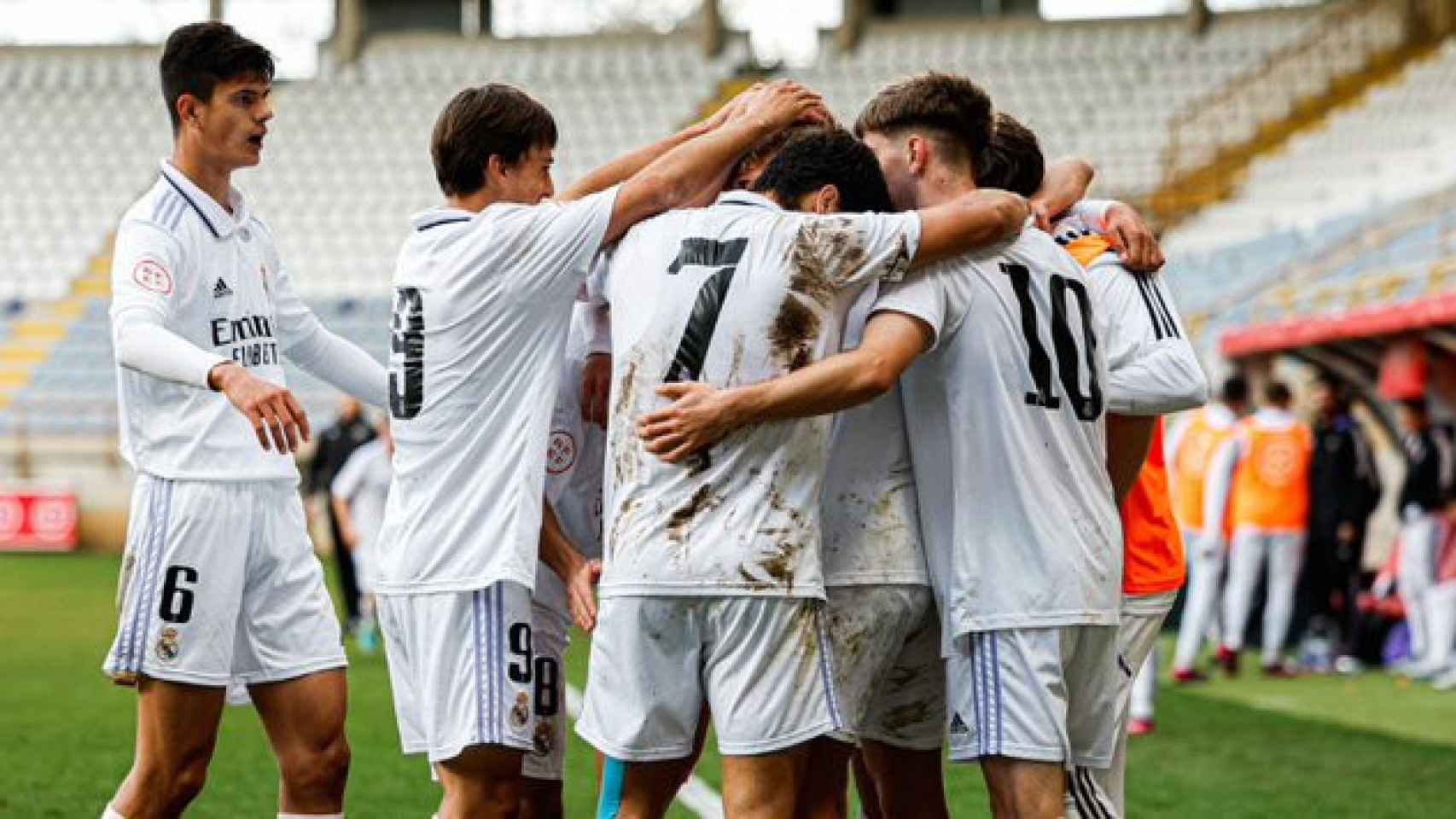 El Juvenil A celebra un gol ante el Almería en la final de la Copa del Rey 2022/2023