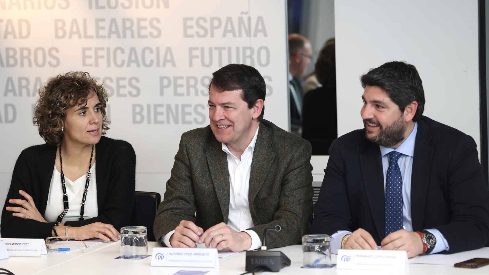 El presidente de la Junta, Alfonso Fernández Mañueco, durante su participación en el Comité Ejecutivo Nacional del PP, este lunes.