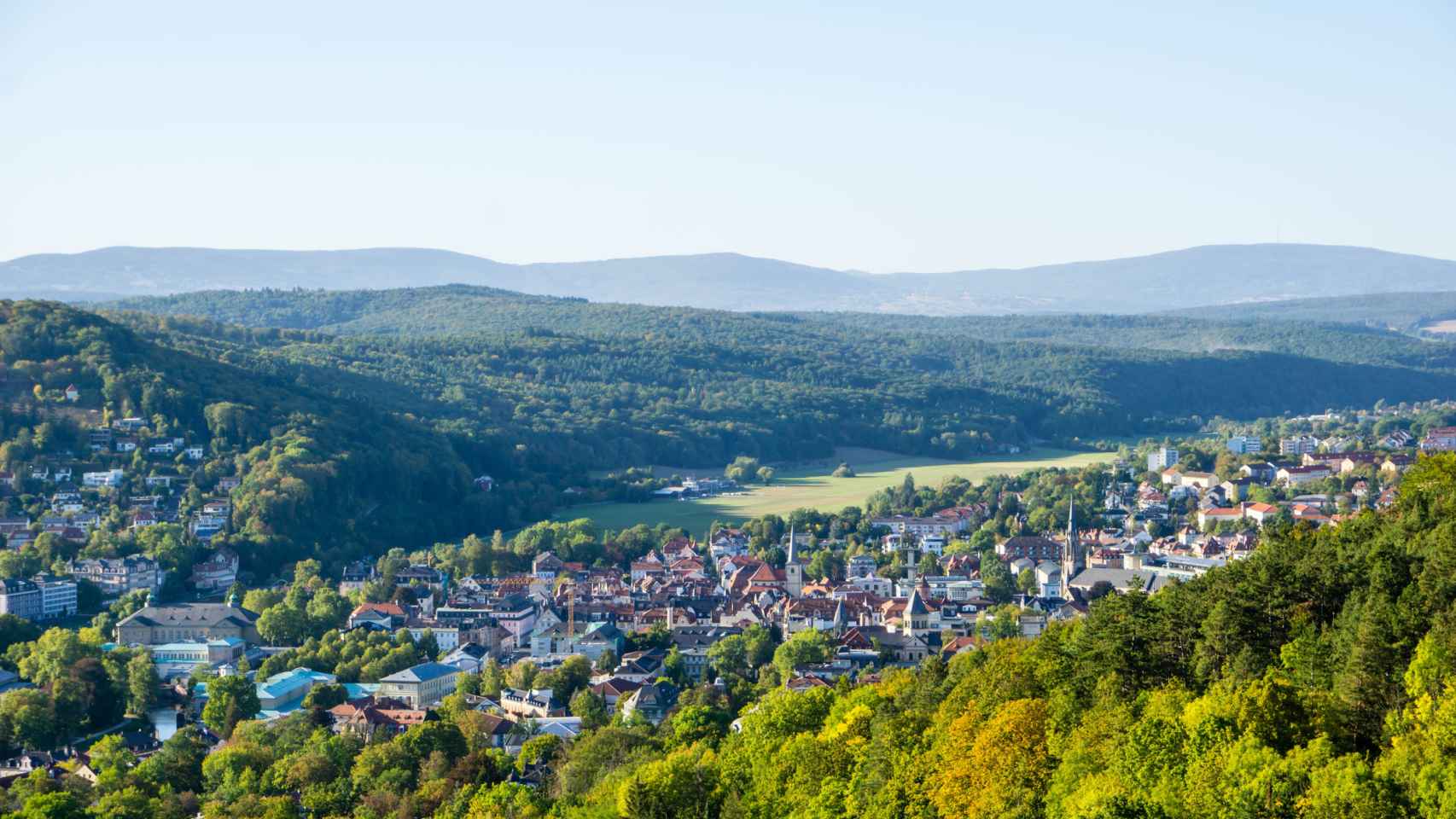Vista de la ciudad de Bad Kissingen en Baviera (Alemania)
