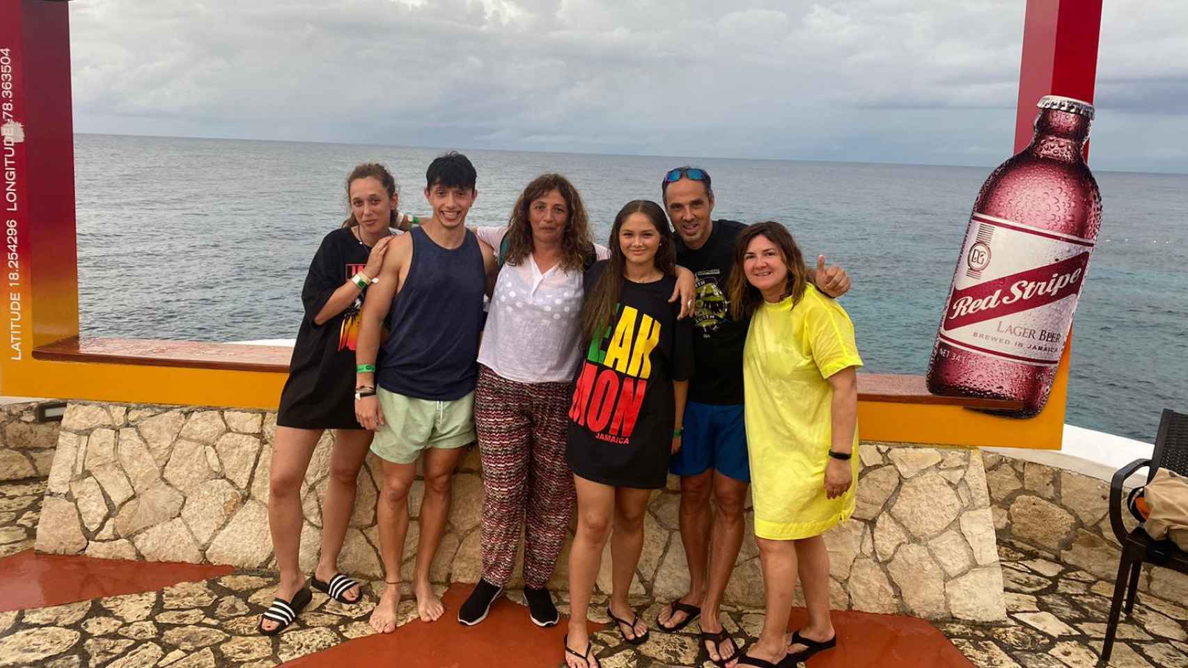 Sofía, en las vacaciones con su familia en Jamaica.